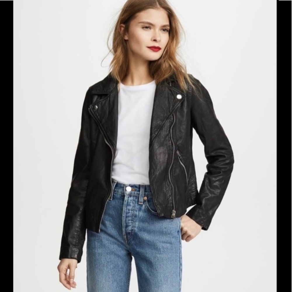 Madewell leather cropped jacket